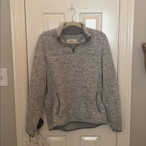 Grey Quarter-zip Pullover